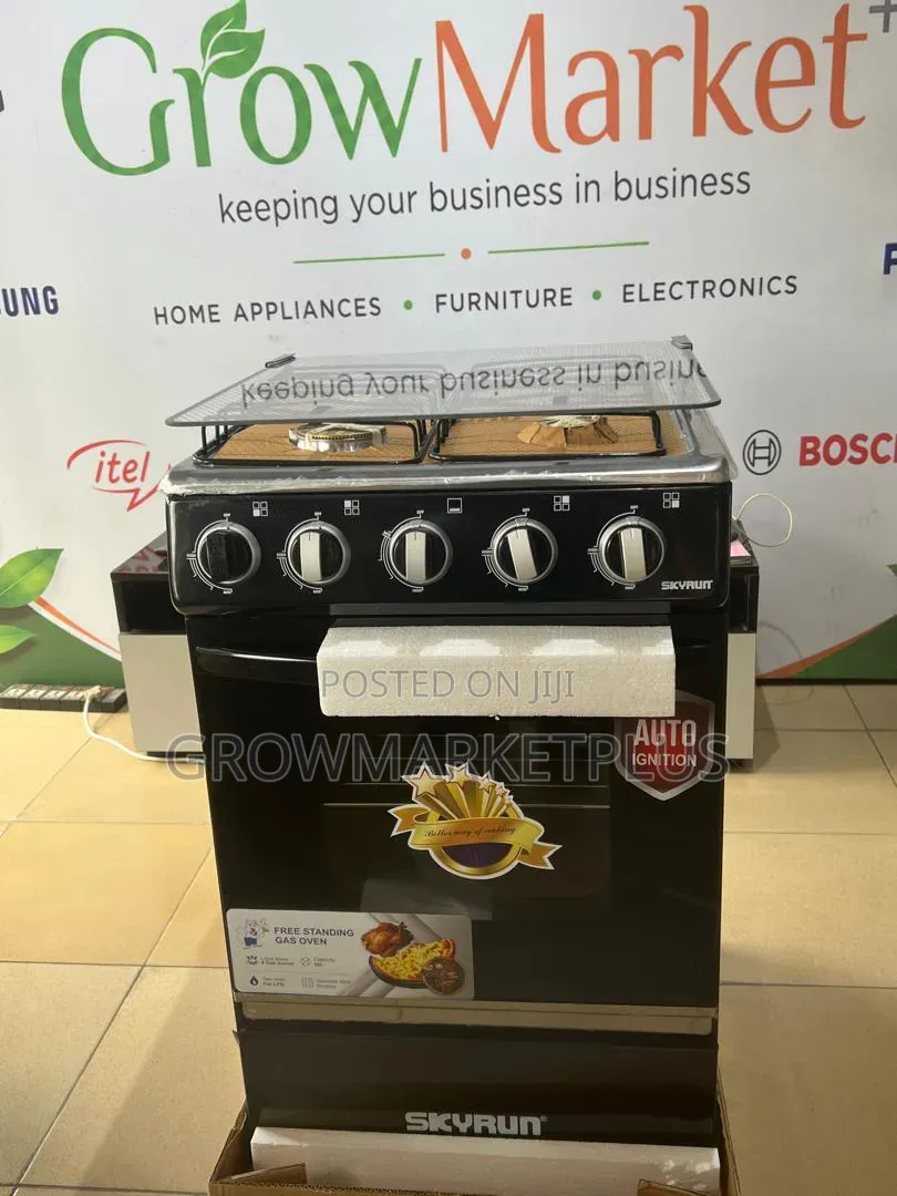 SkyRun 4-Burner Gas Cooker With Oven – GCS-4G/X