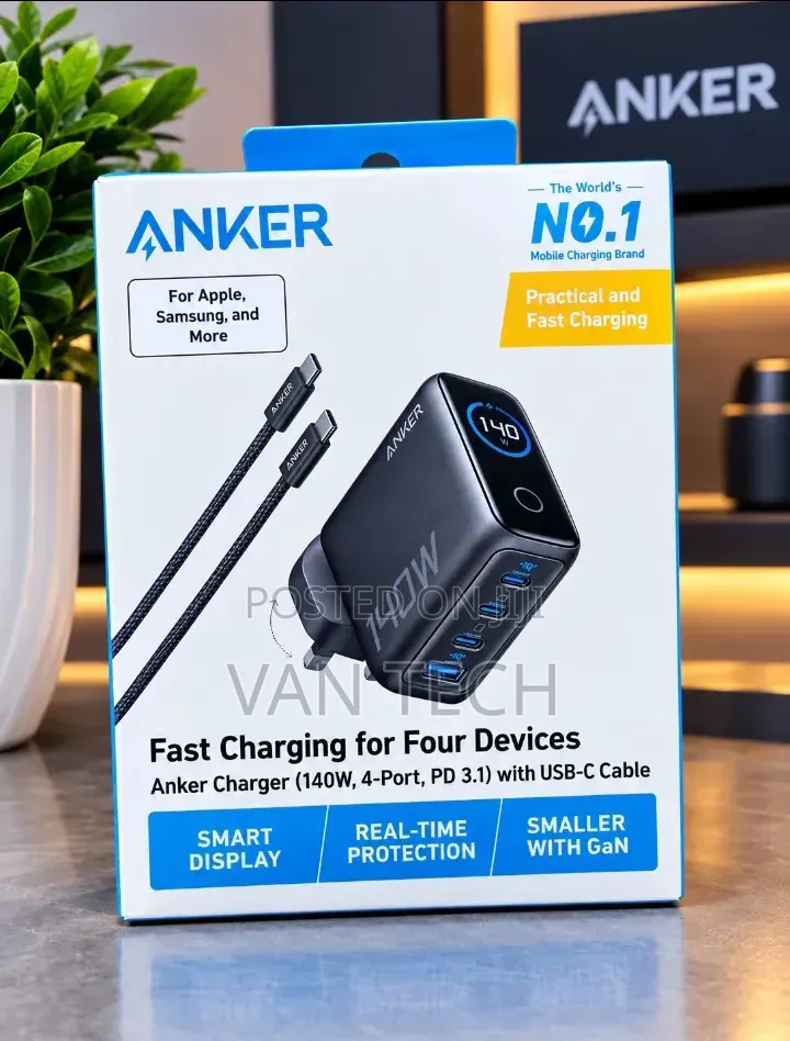 Anker 140w 4-Port Pd 3.1 Gan Charger