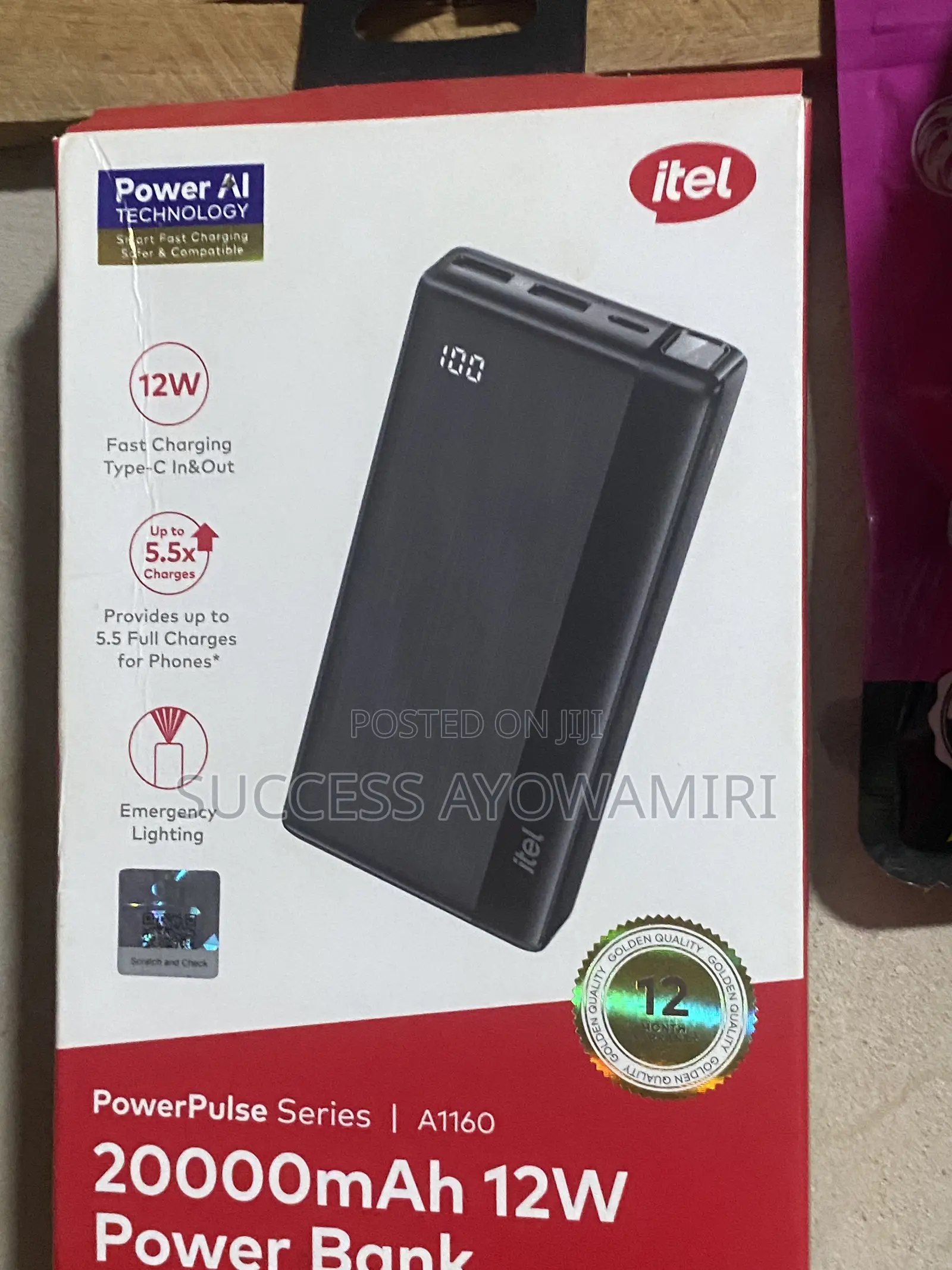 Itel 20,000mAh Power Bank
