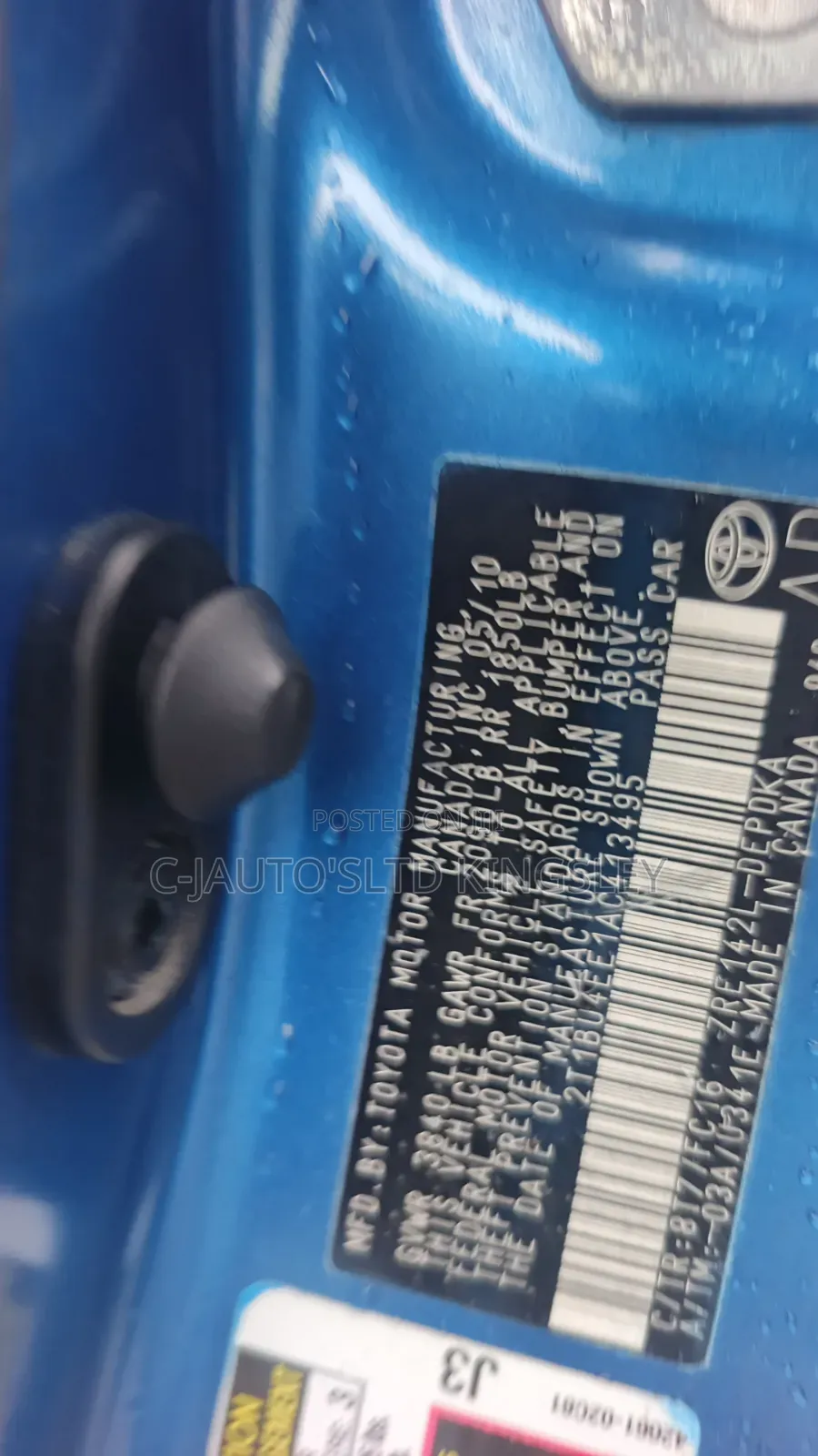 Toyota Corolla LE 4dr Sedan (1.8L 4cyl 4A) 2010 Blue