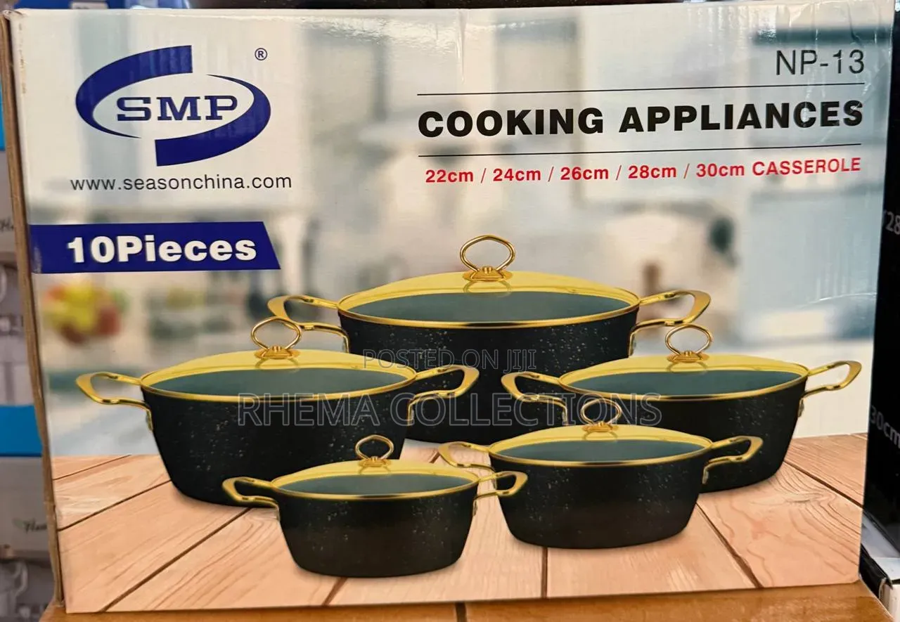 SMP 10-Piece Non-Stick Granite Cookware Pot Set (Model NP-13)