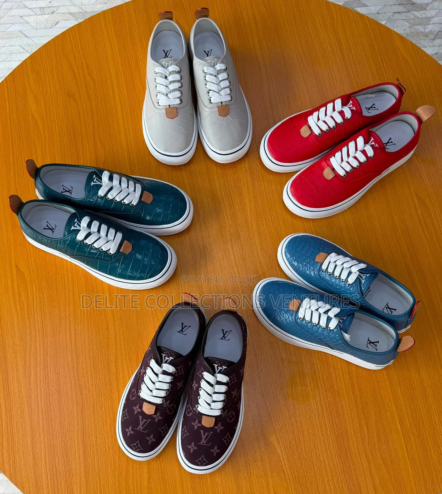 *Original Exotic Leather Louis Vuitton Combi Skate Sneakers