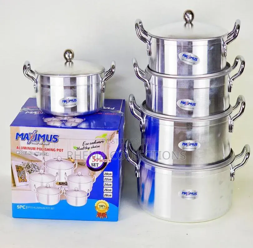 High-Quality 5-Piece Maximus Aluminum Polishing Pot Set