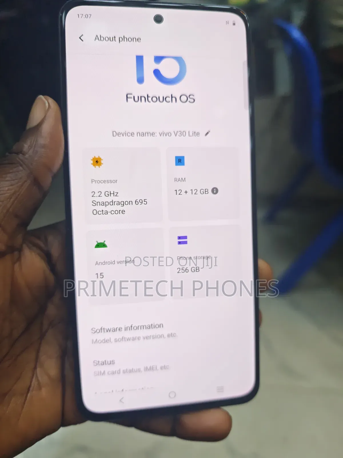 Vivo V30 Lite 256 GB Graphite