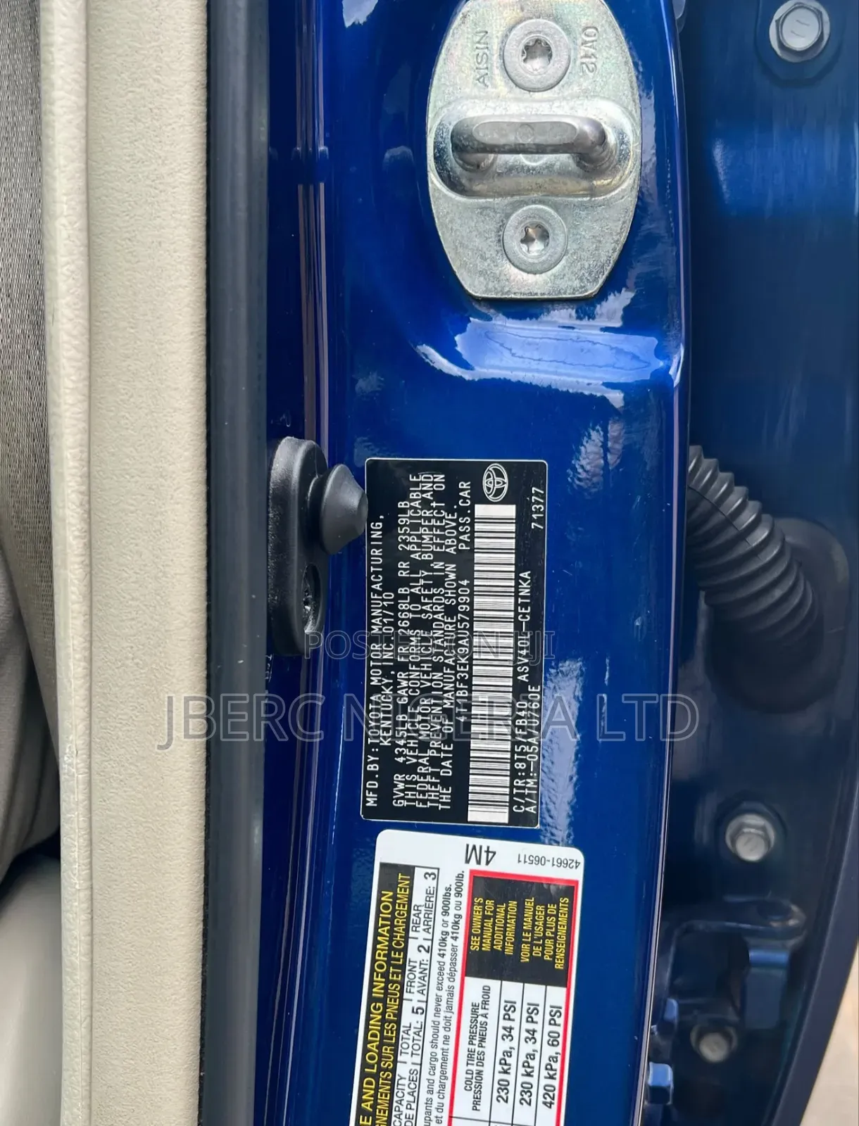 Toyota Camry 2010 Blue