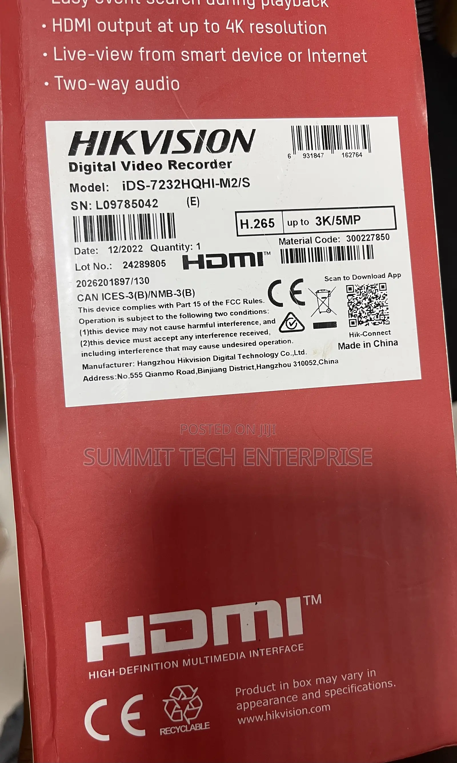 Hikvision 32ch DVR 5MP