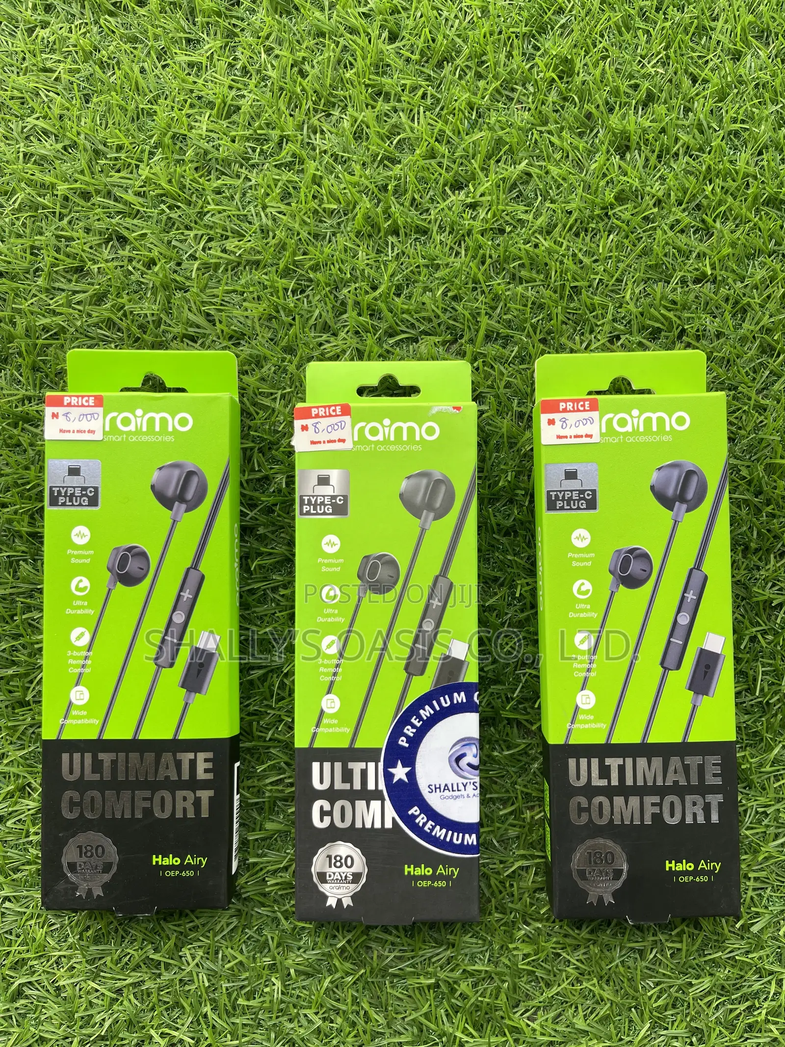 Oraimo Halo Airy Type-C Earphones – Half in-Ear | Crystal Clear Sound