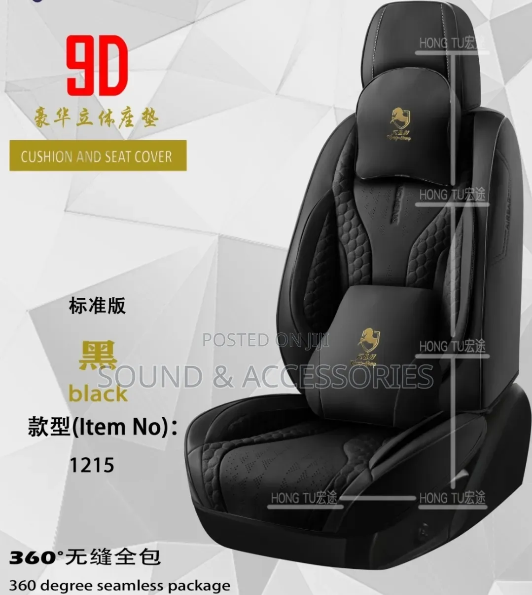 Car Luxury 11d High Quality Black Fullcover Universal Ht1215 Seatcover