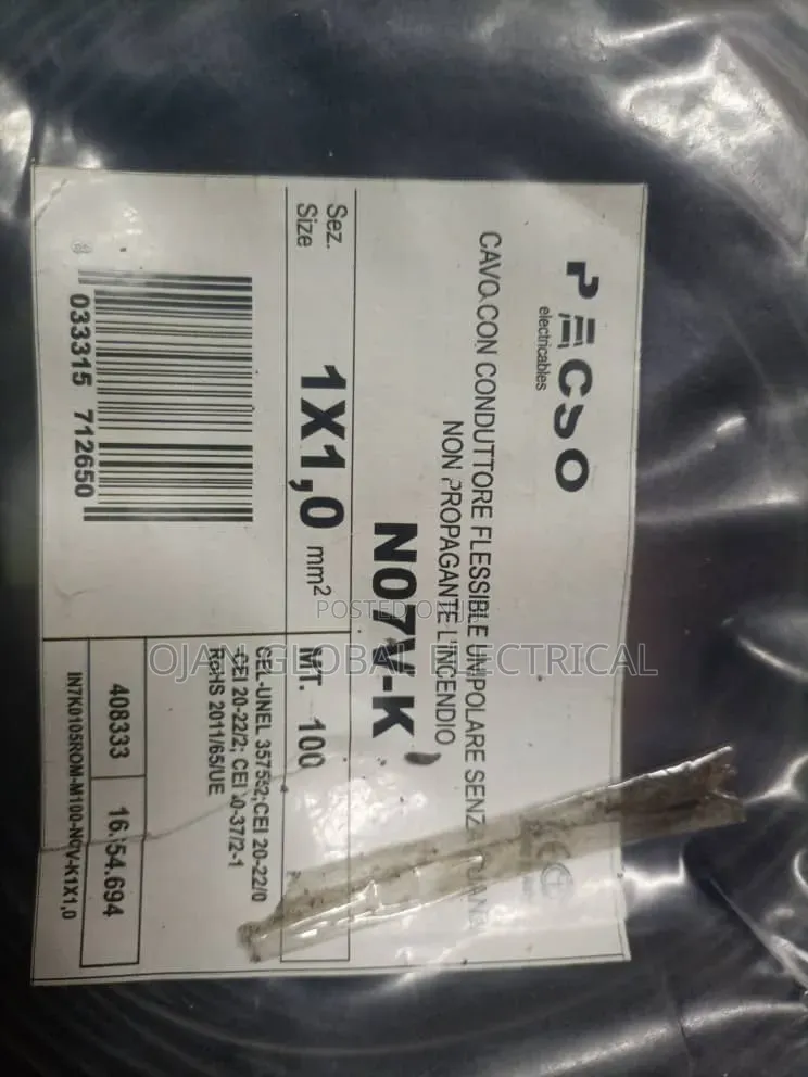 Pacso 1mm Single Black Flex Wire