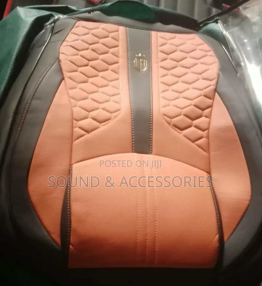 Car Luxury 11d Highquality Black+orange Full Universalht1419 Seatcover