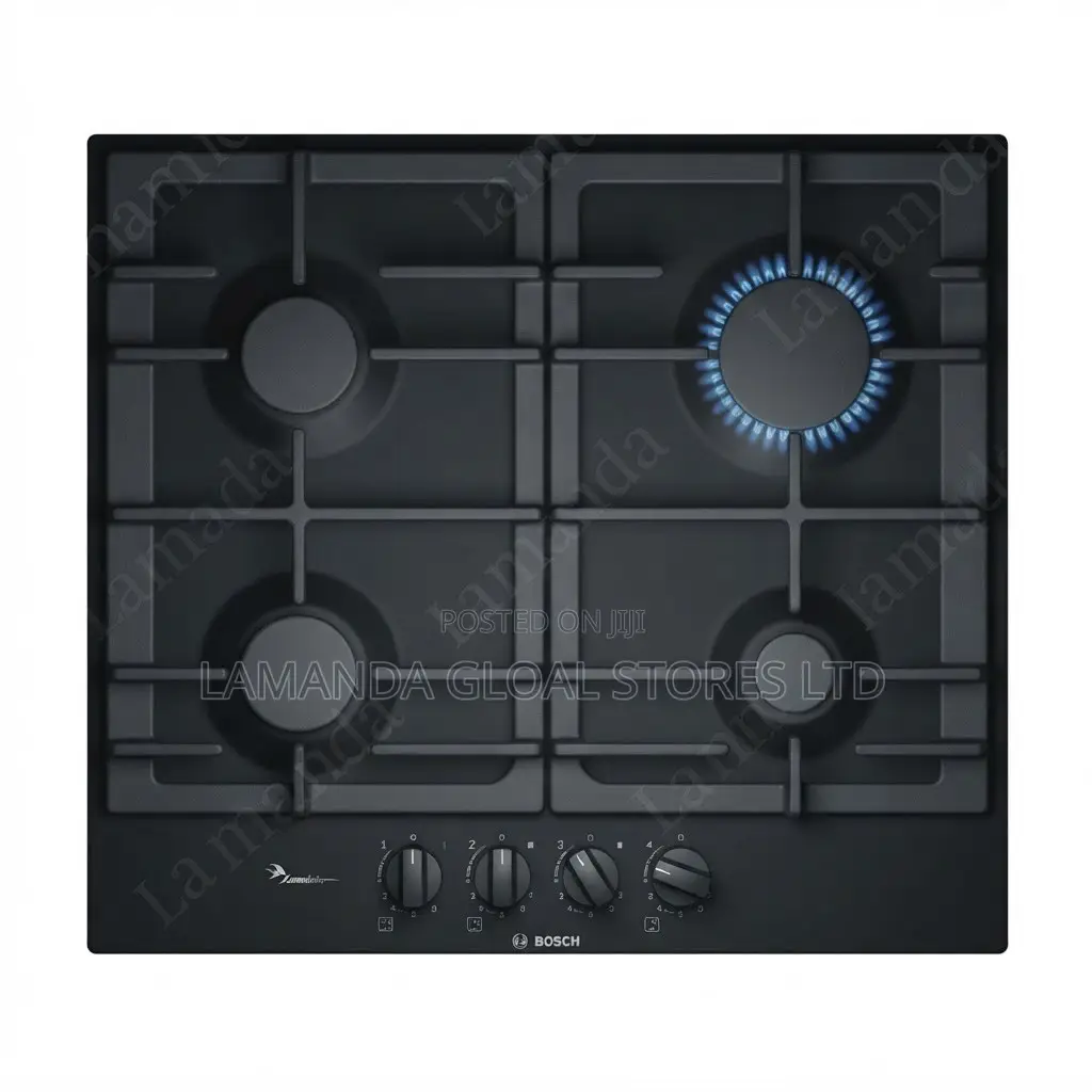 Bosch 4-Burner Built-in Gas Cooktop Hob (Black)