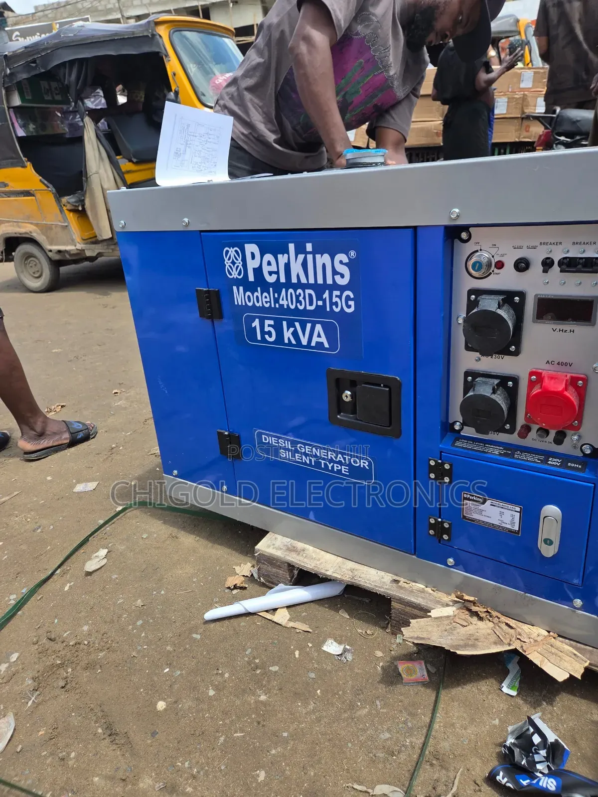 Original Perkins Diesel Generator 3 Phase 15 kVA Model 403d-15g