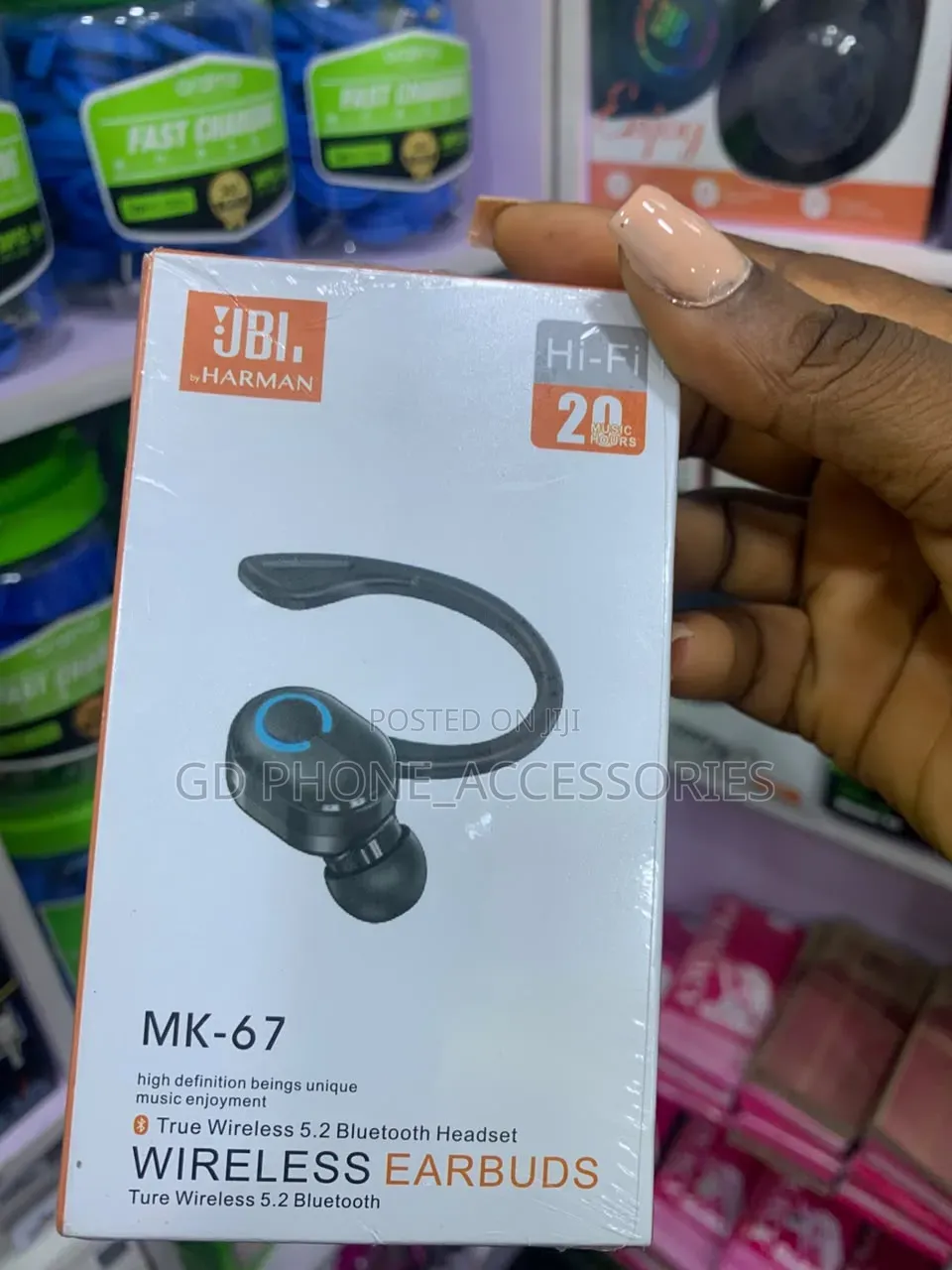 JBI MK-67 True Wireless Bluetooth 5.2 Earbuds With Ear Hook
