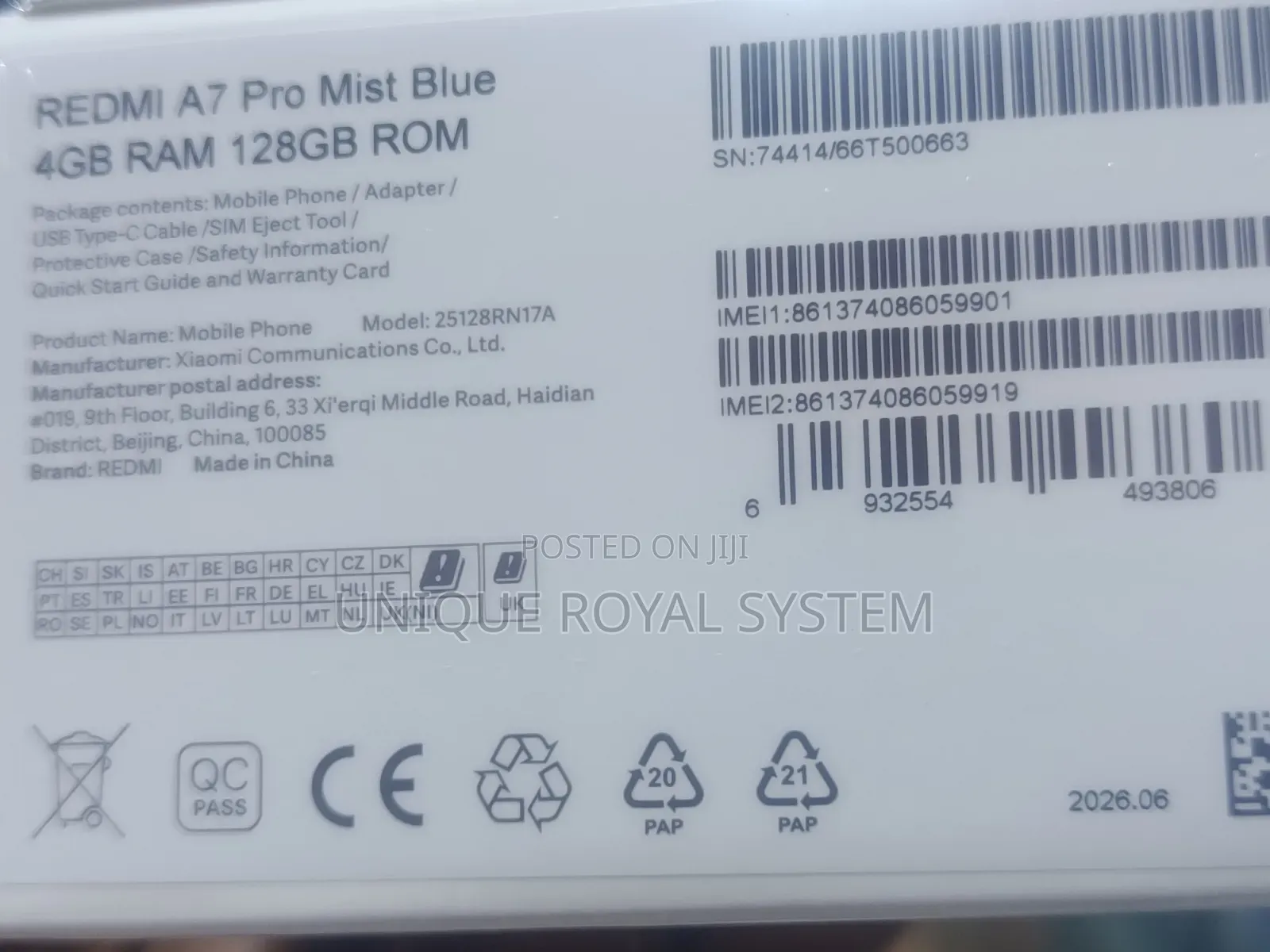 New Xiaomi Redmi A7 Pro 128 GB Gray