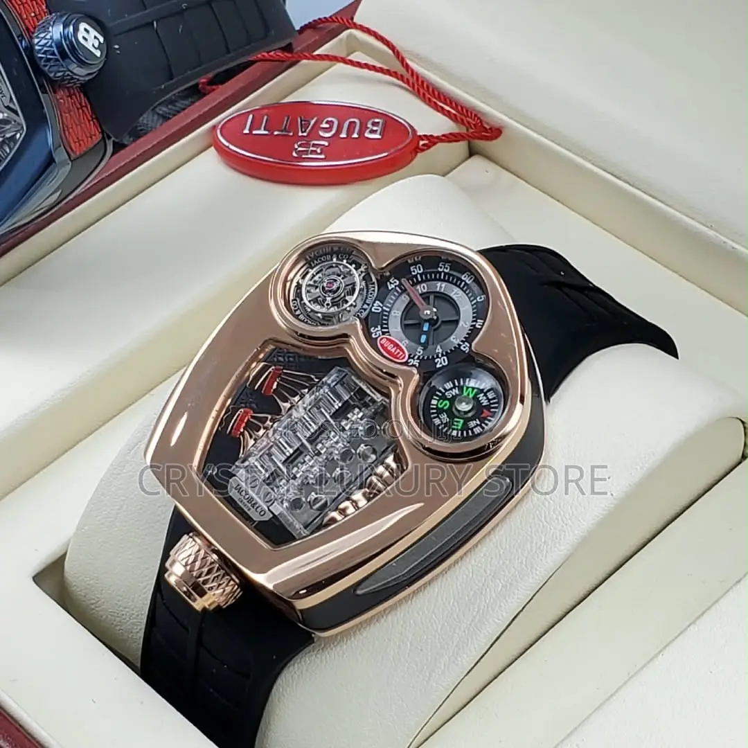 Jacob and Co Bugatti Quality Luxury Men Automatic Engine Wristwatch