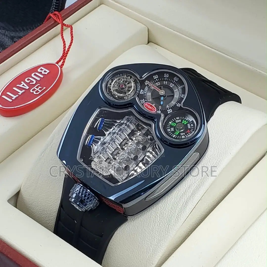 Jacob and Co Bugatti Quality Luxury Men Automatic Engine Wristwatch