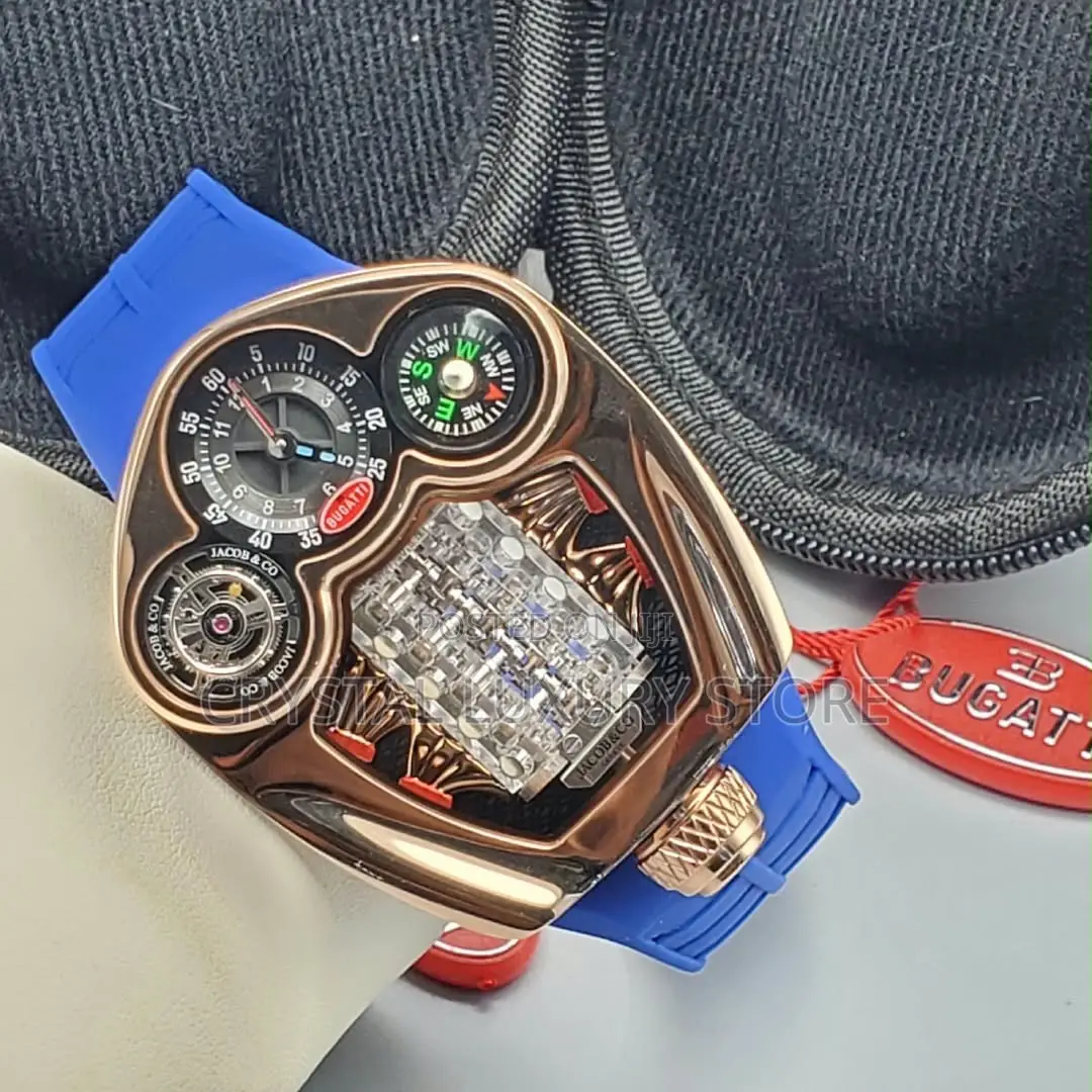Jacob and Co Bugatti Quality Luxury Men Automatic Engine Wristwatch