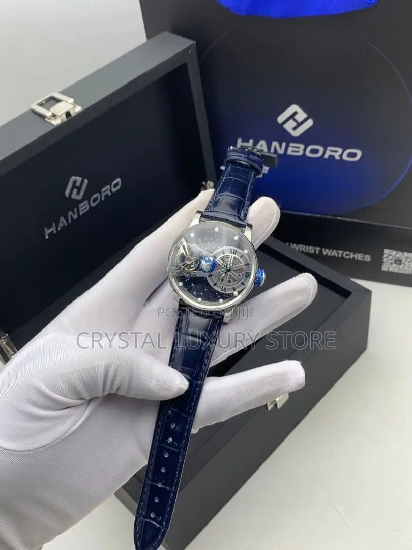 Hanboro Authentic Quality Luxury Men Automatic Engine Wristwatch