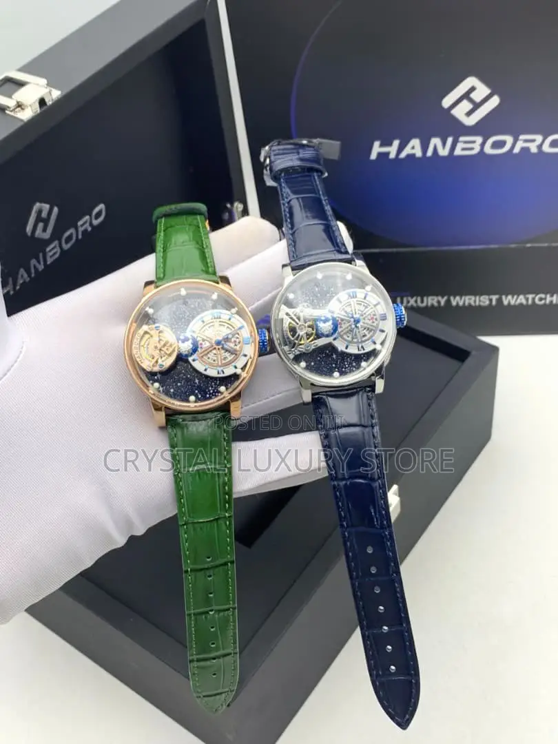 Hanboro Authentic Quality Luxury Men Automatic Engine Wristwatch