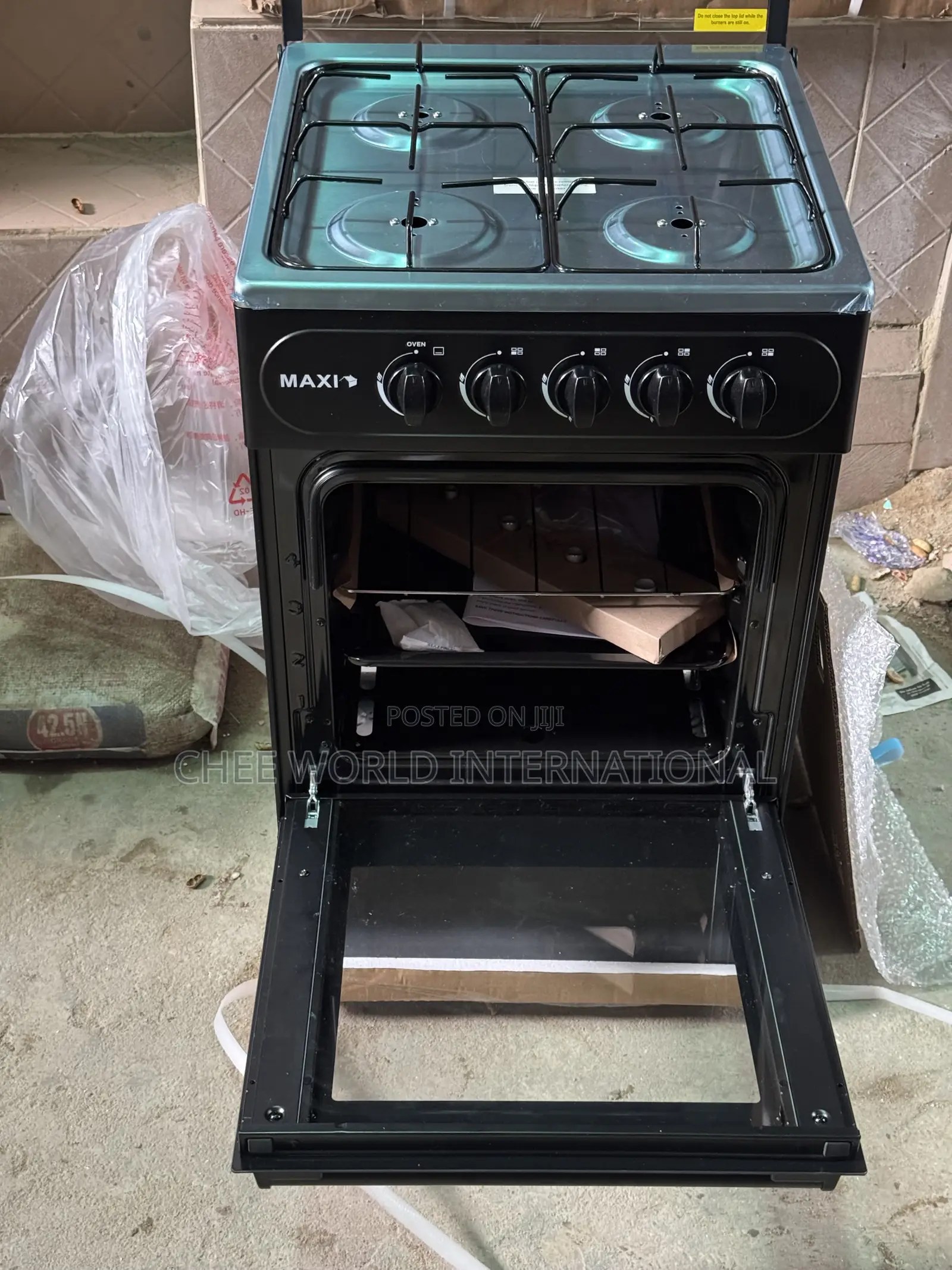 Original Maxi 50*50 Standing Gas Cooker 4 Burners With Oven