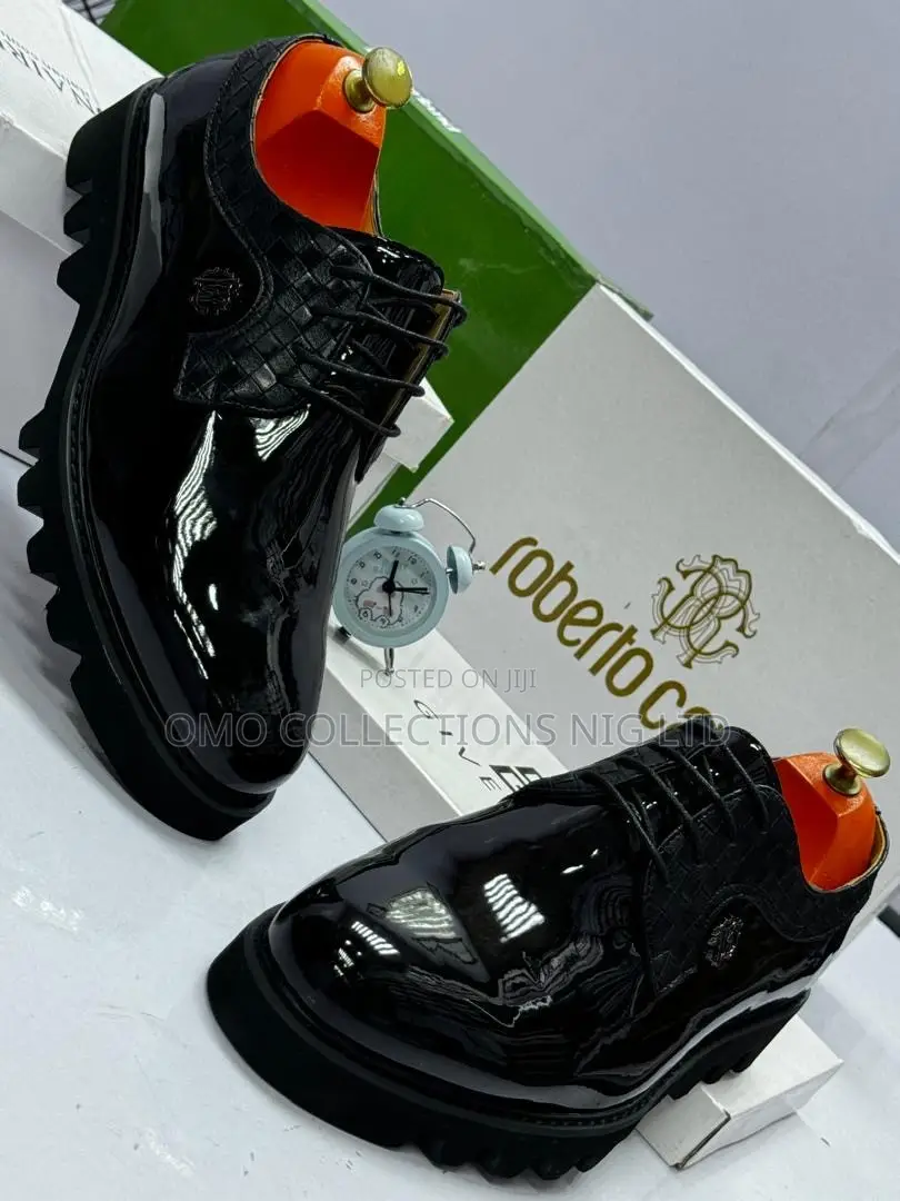 Luxury Italian Made Men’s Black Patent Leather Dress Shoes – Premium