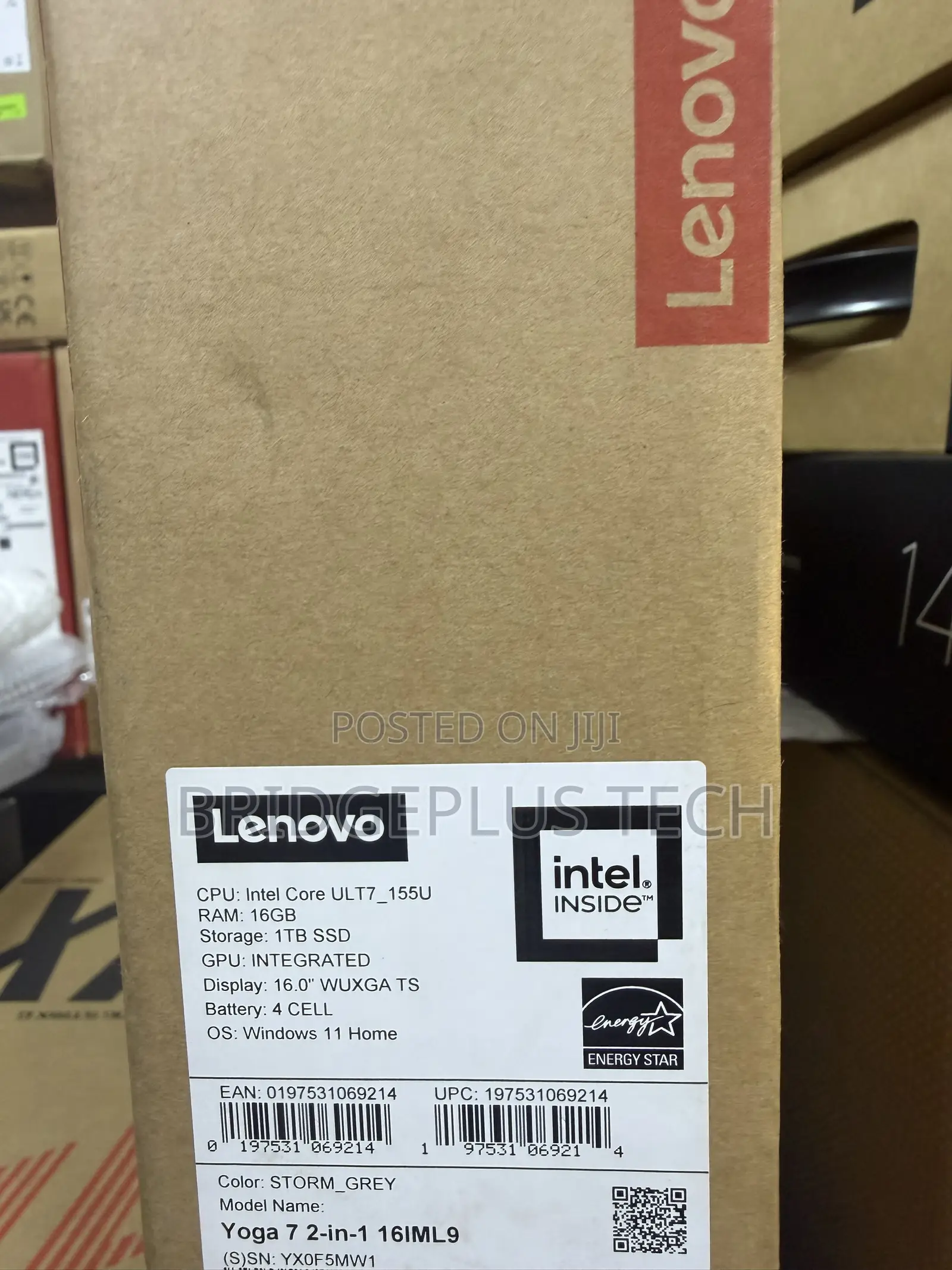 New Laptop Lenovo Yoga 7i 16GB Intel Core Ultra 7 SSD 1T