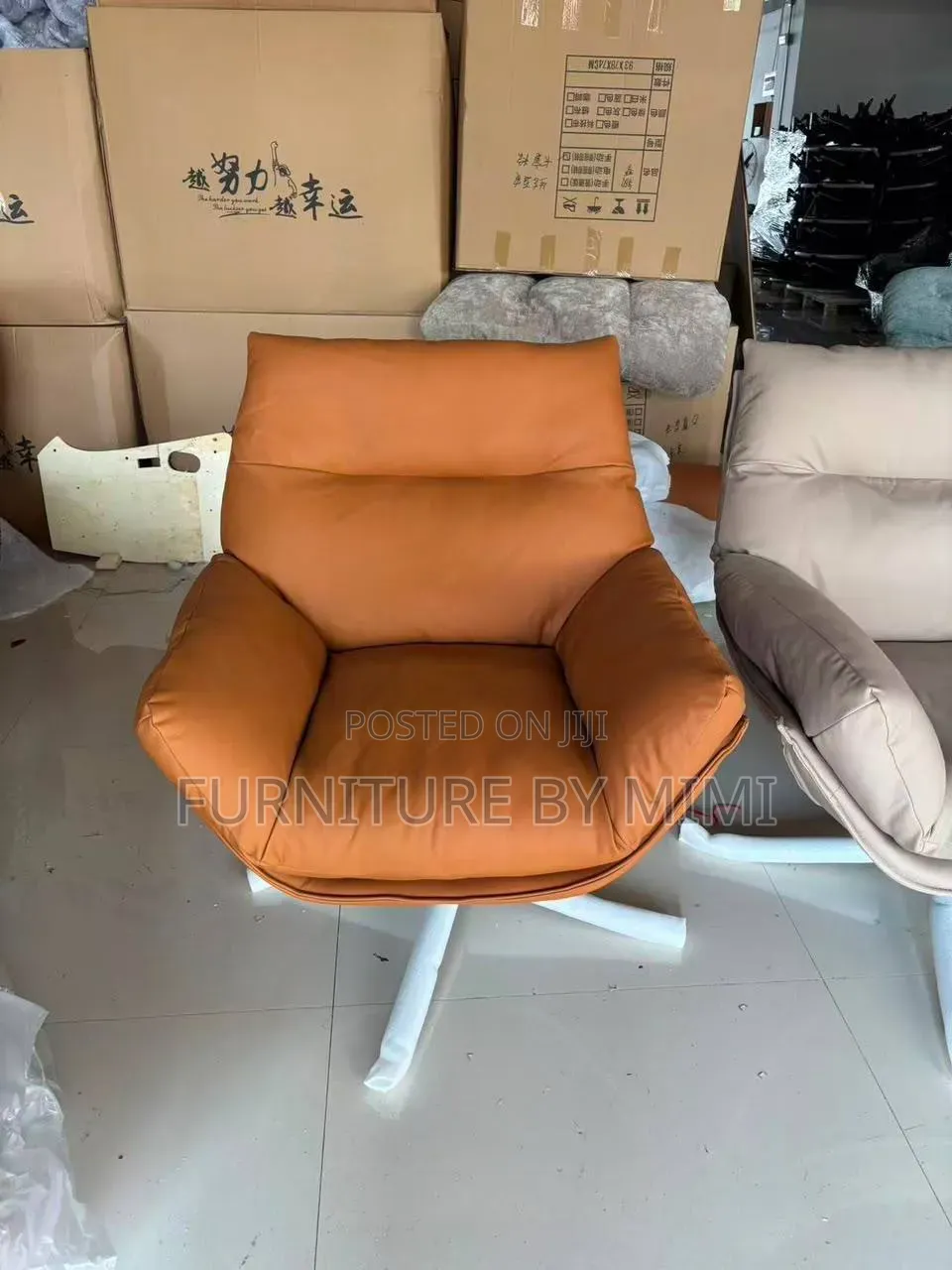 Luxury Nordic Swivel Accent Sofa Chairs – Premium Leather