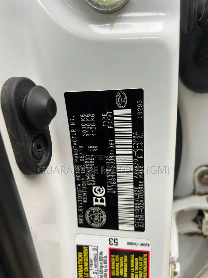 Toyota Camry XSE FWD (2.5L 4cyl 8AM) 2018 White