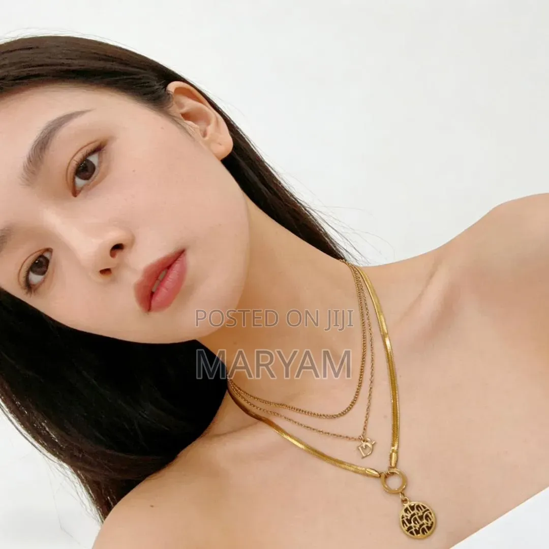 Elegant Double-Layer Gold Heart Necklace