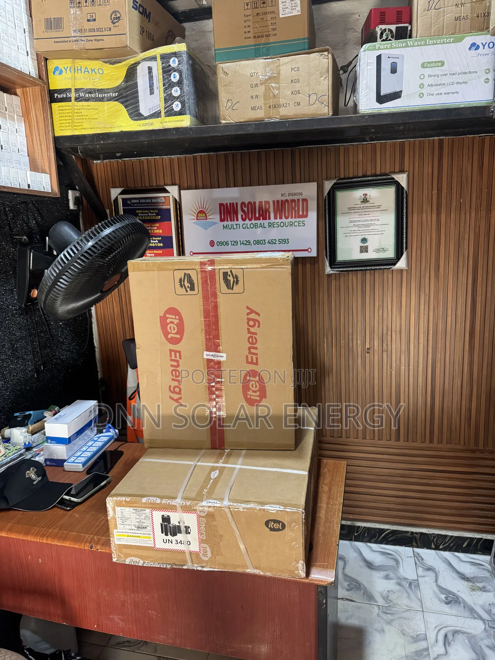 4kva Itel Hybrid Inverter and 2.5kwh Lithium Battery