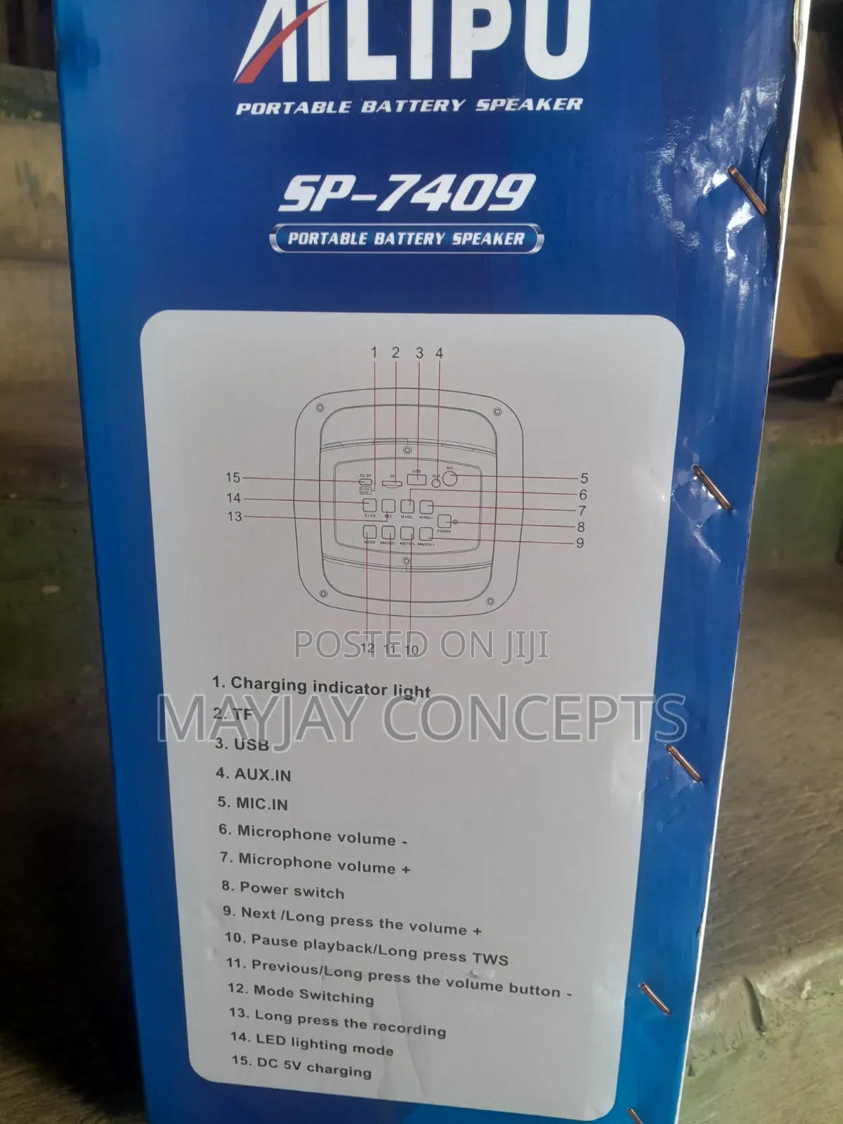 AILIPU SP-7409 40W Portable Bluetooth Speaker With Wireless Mic