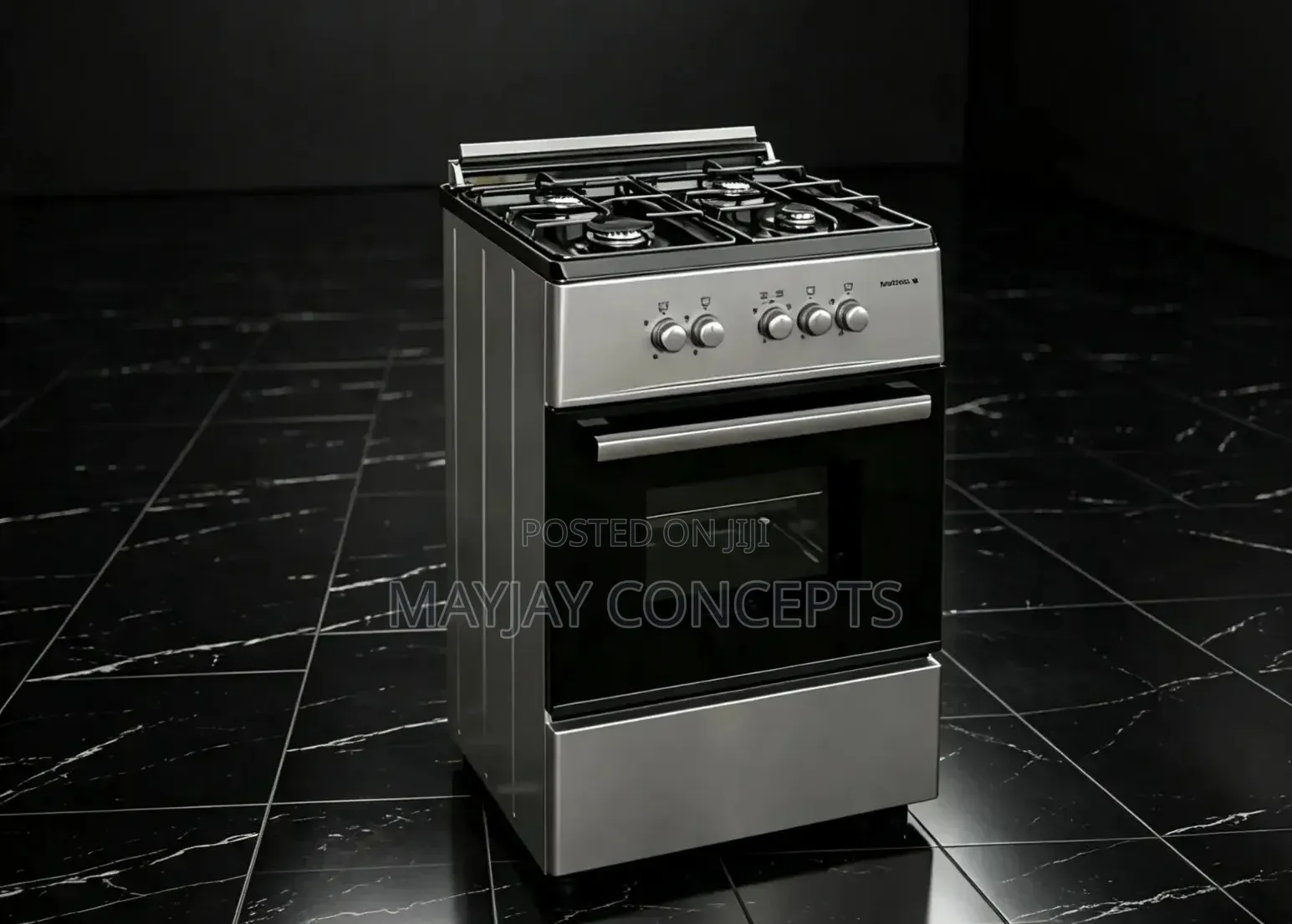 MAXI 60x60 4-Burner Gas Cooker With Oven,Grill Spacious Cooking Design