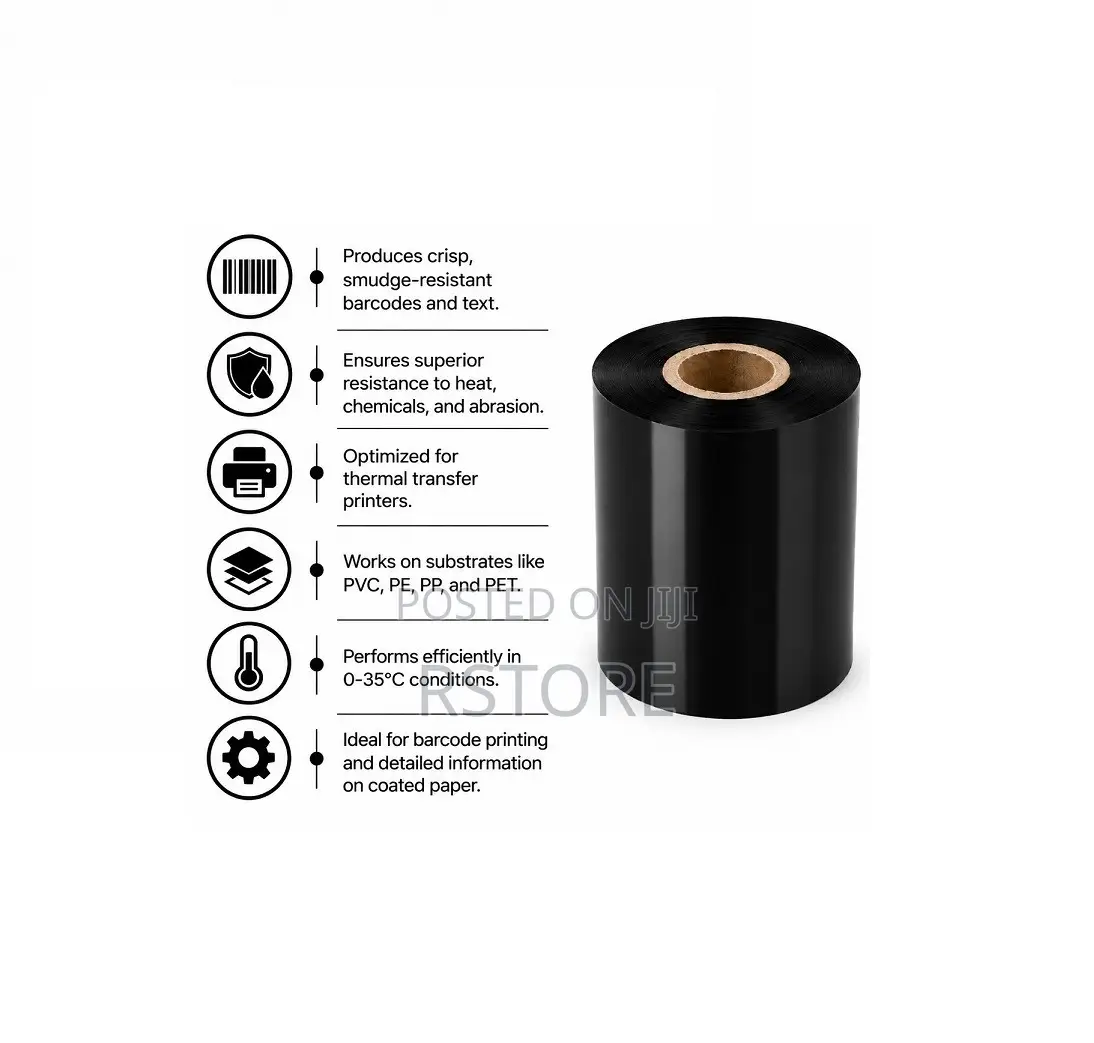 110mm X 300 MTR Premium Resin Ribbon - Solvent Resistance