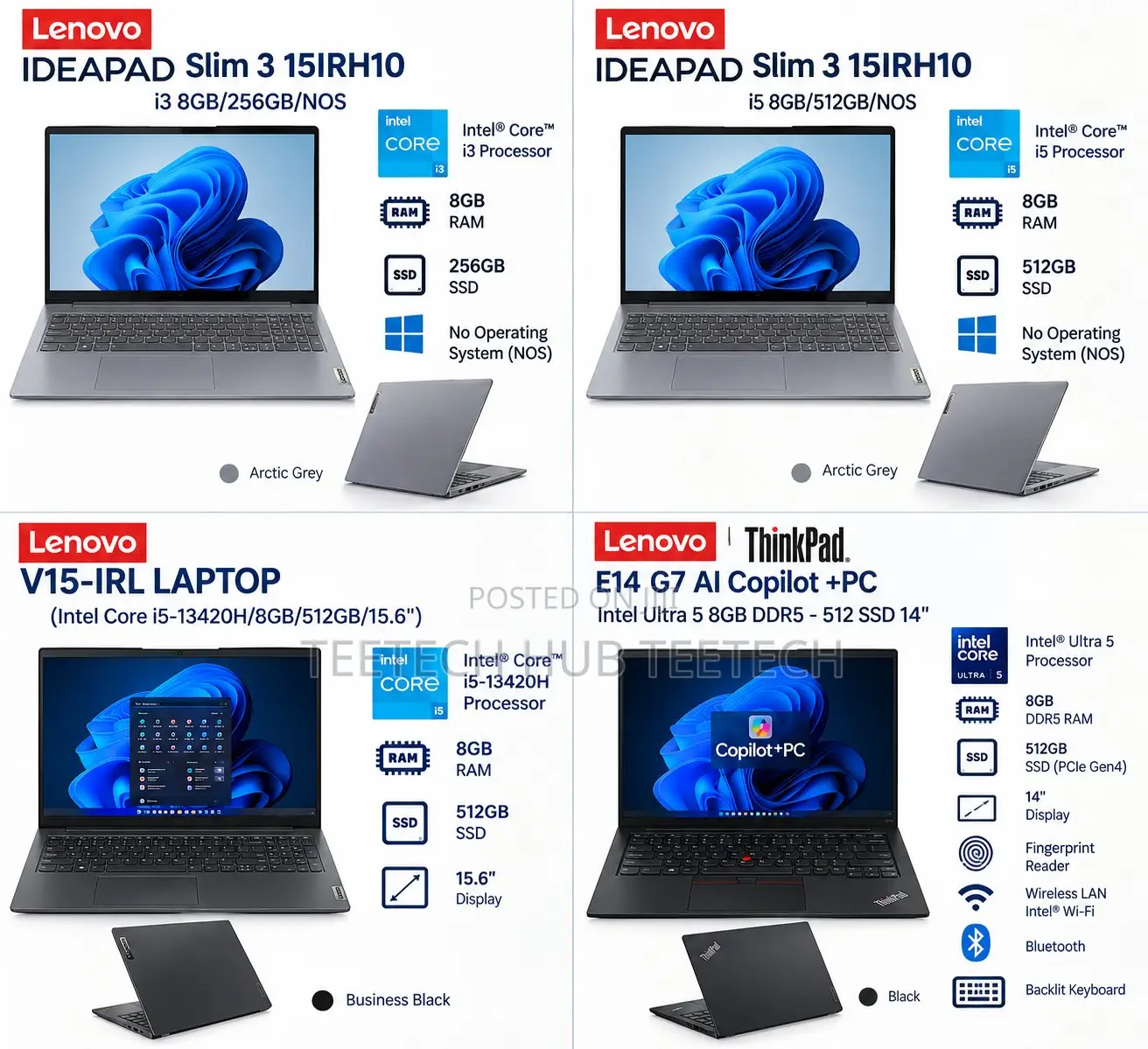 New Lenovo IdeaPad 5 Slim 13th Gen i7 8GB Intel Core i3 SSD 256GB