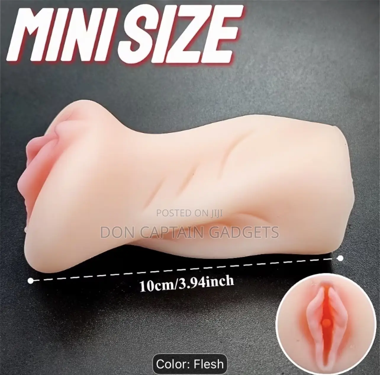 Mini Male Masturbator, Lightweight Beige Single Grip Solo Play