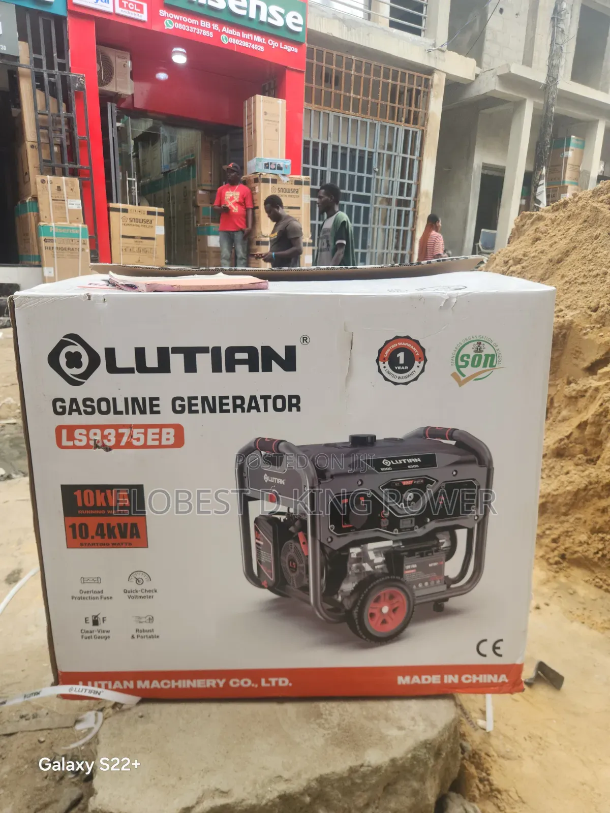 10.5KVA Brand New Lutian Generator With 100% Pure Copper Coil