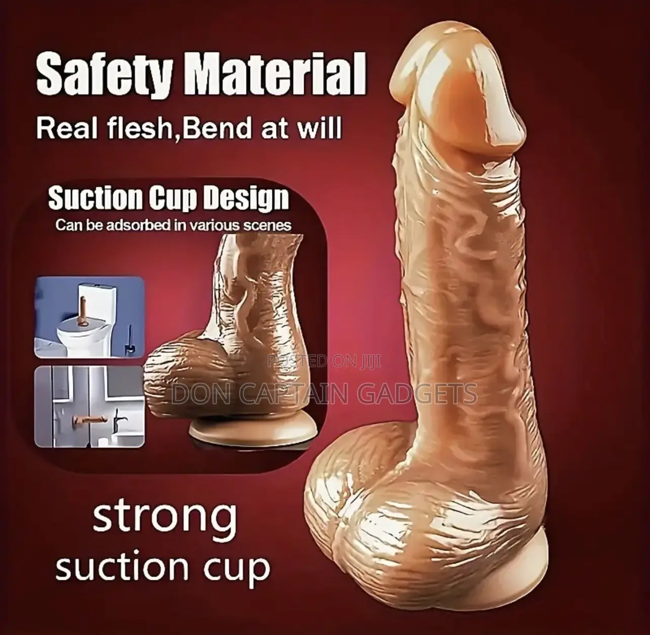 Realistic Penis Suction Cup Fake Penis, for Female G-Spot Stimulation