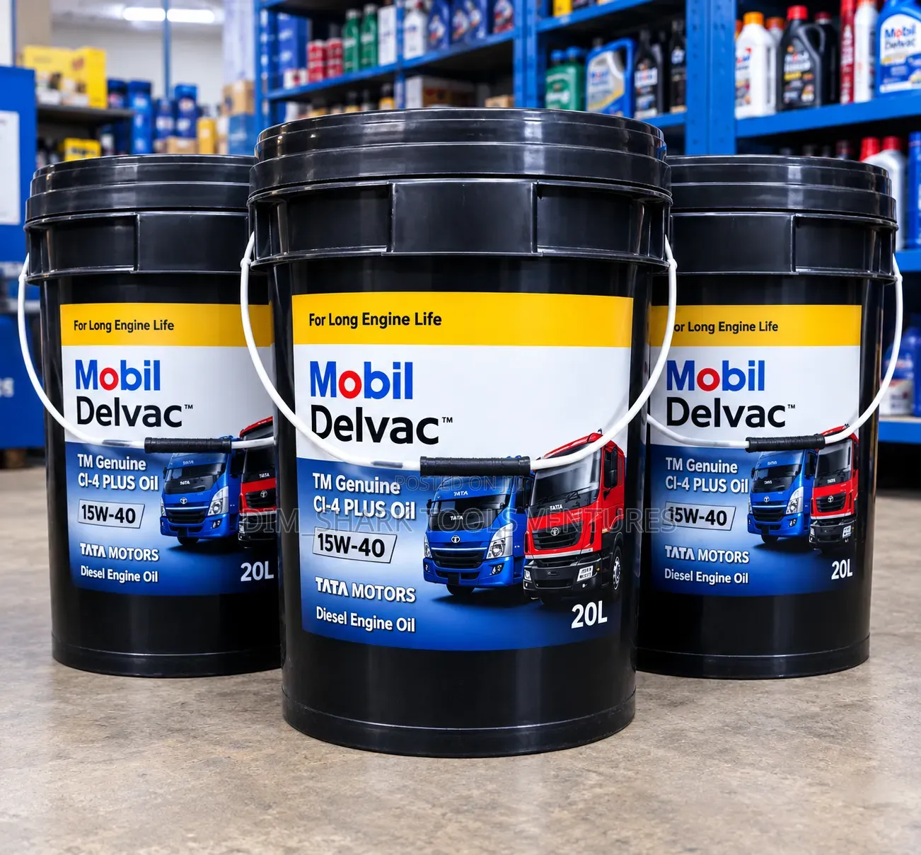 20L Pail of Mobil Delvac Genuine CI-4 PLUS 15w-40 Diesel Engine Oil
