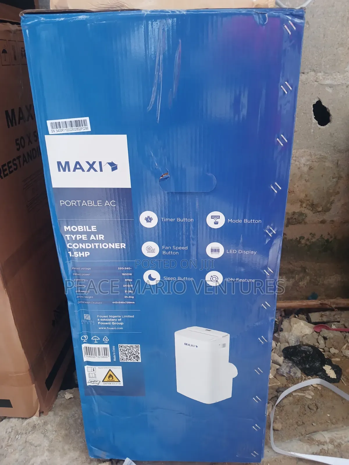 Maxi 1hp Portable Mobile Airconditioner With 2years Warranty