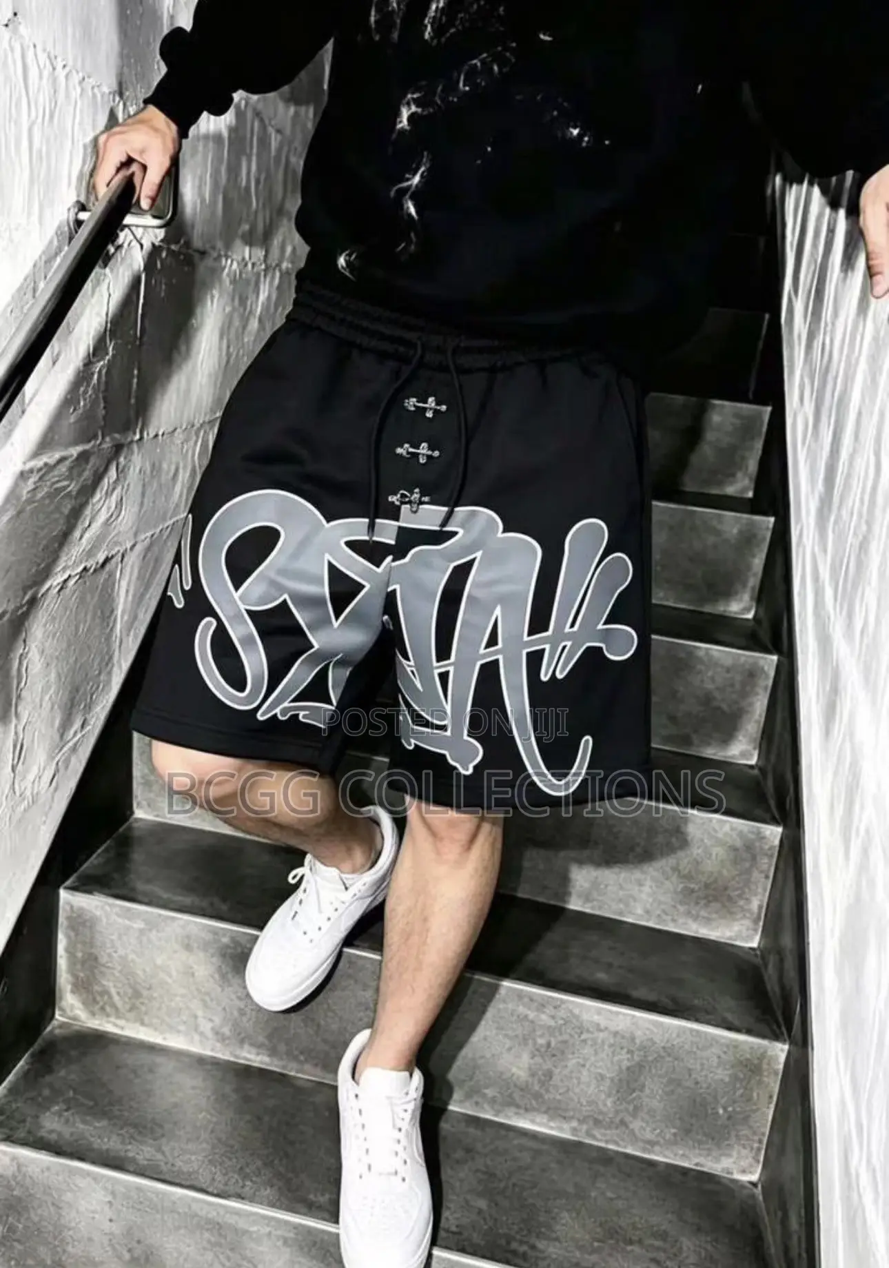 Premium Designer Graffiti Print Drawstring Streetwear Shorts