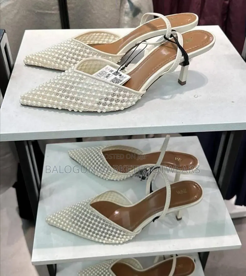 Off White Cover Front Low Heel