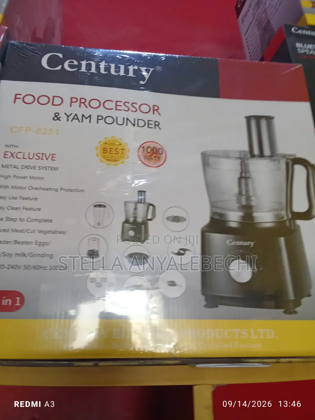Century Food Processor With Pure Copper Motor (1000w)