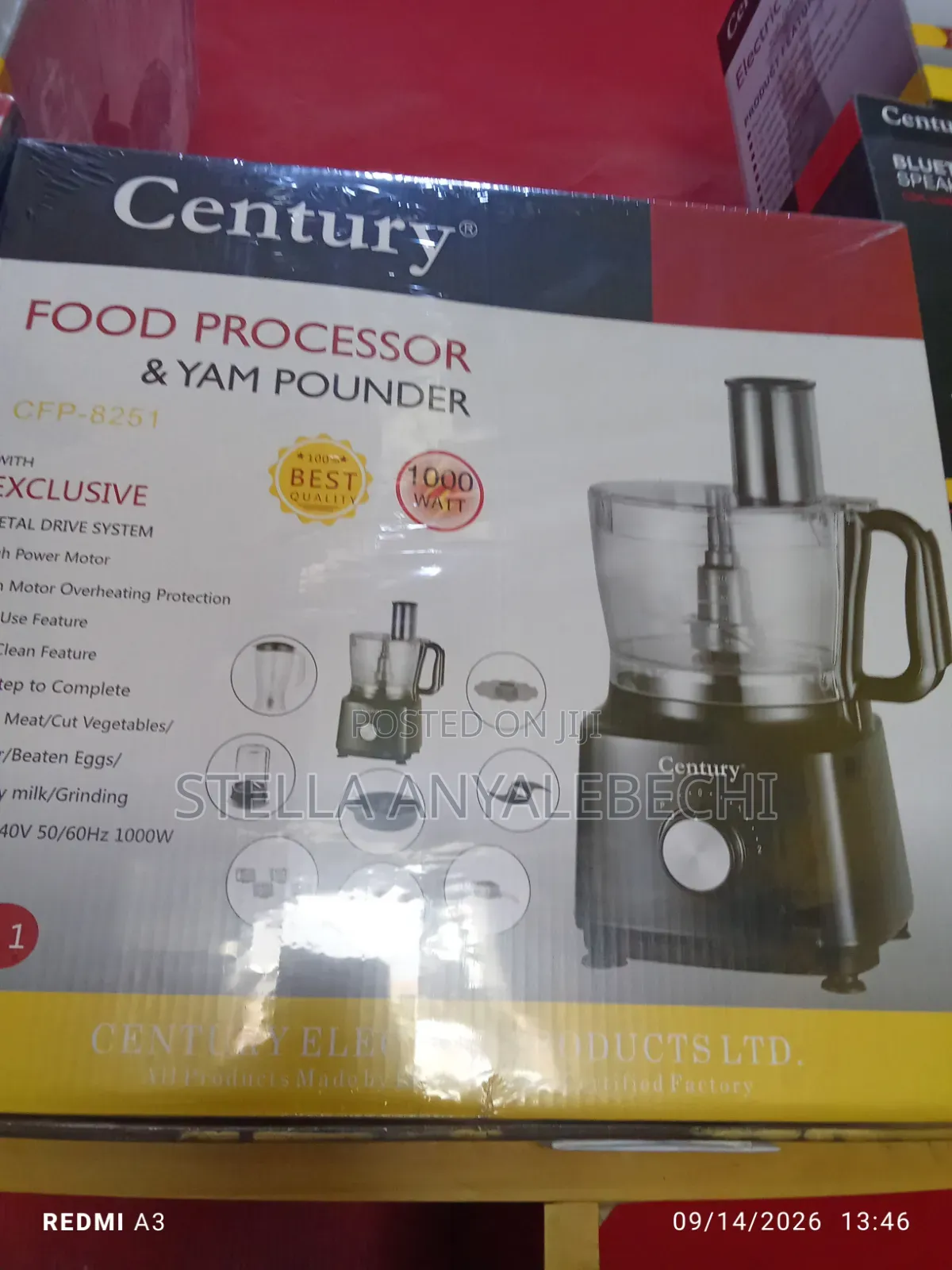 Century Food Processor With Pure Copper Motor (1000w)