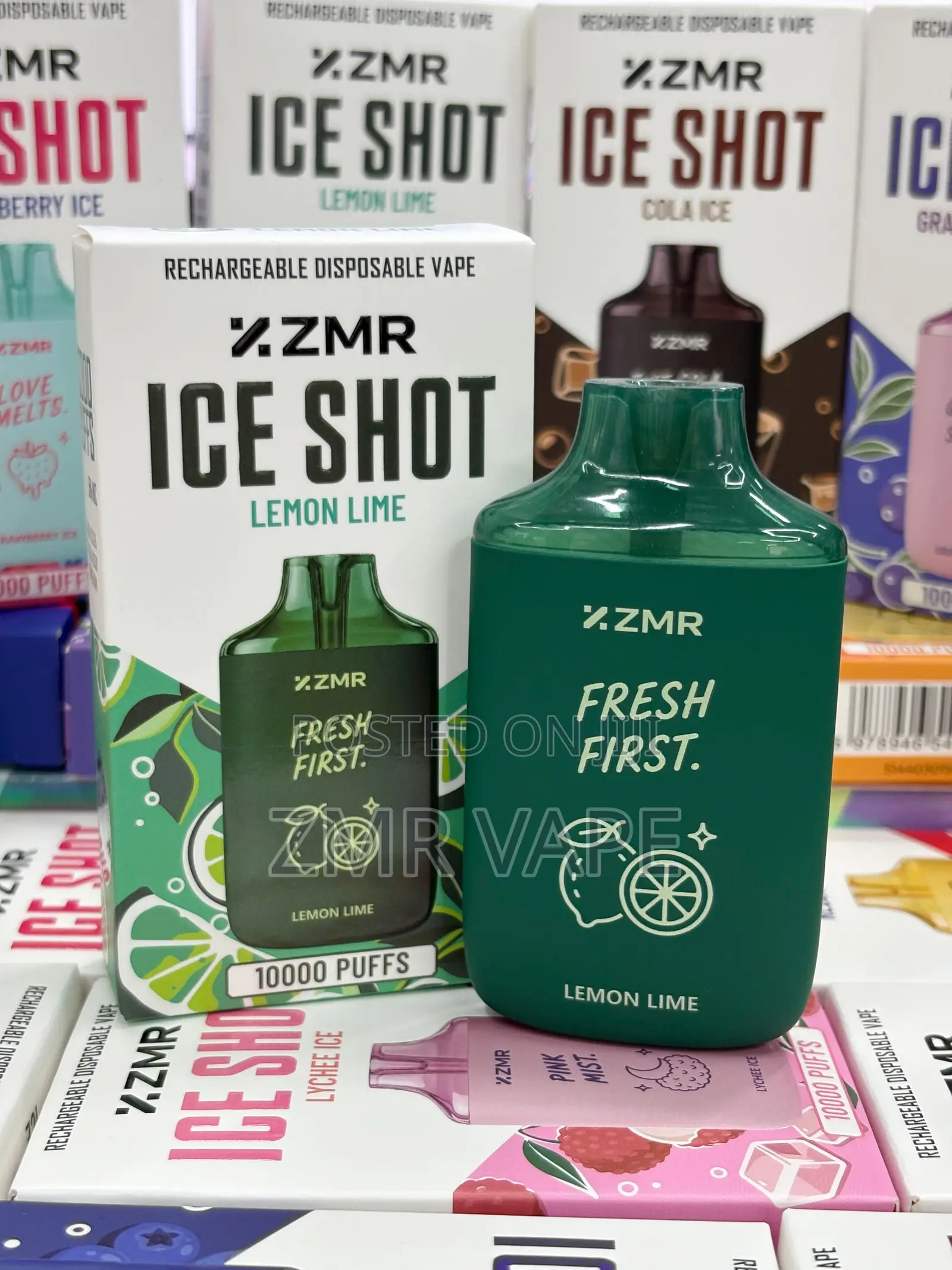 ZMR ICESHOT Lemon Lime Rechargeable Disposable Vape – 10,000 Puffs
