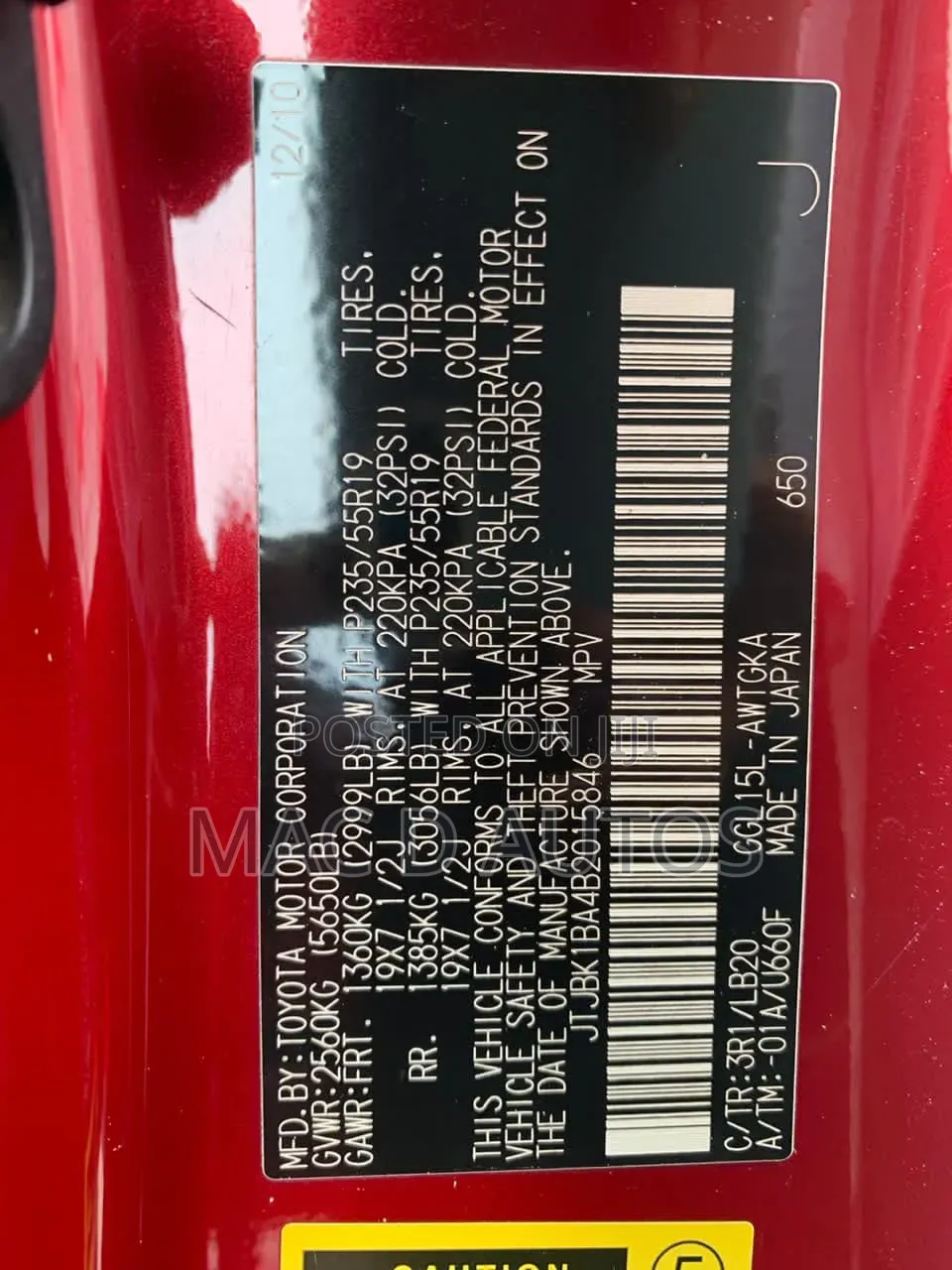 Lexus RX 350 2011 Red