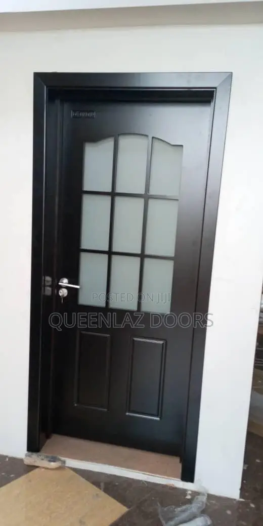 Solid Wood With Glass Door Brown