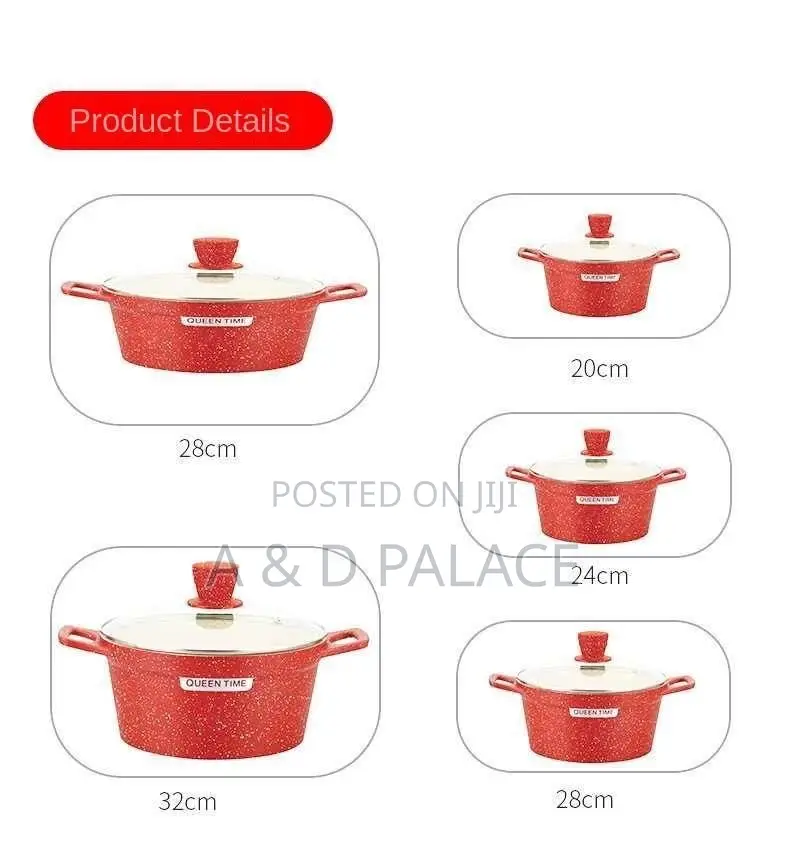 10pcs American Taurus Marble Die-Cast Queen Time Cooking Pot