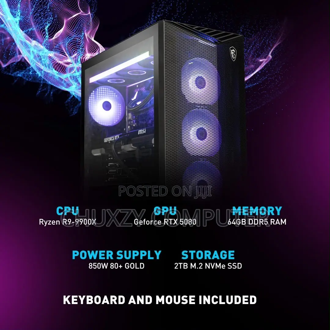 New Desktop Computer MSI Gaming 27 6QE 32GB AMD Ryzen 9 SSD 2T