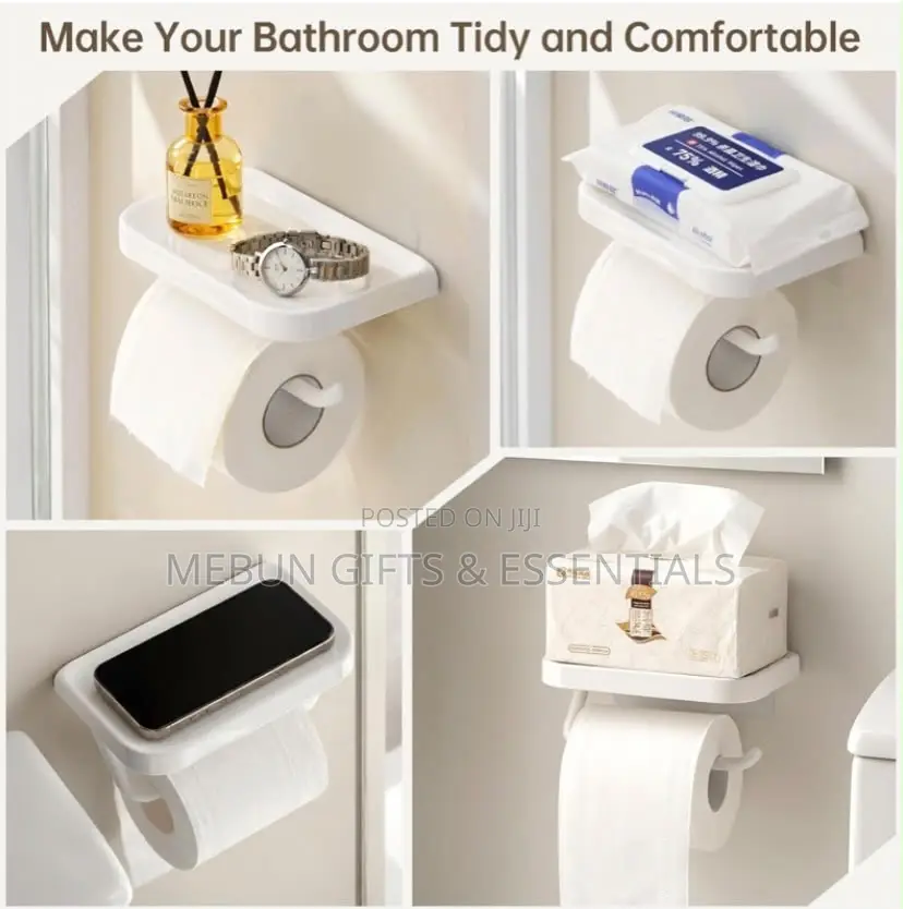 Toilet Tissue Holder With Shelf