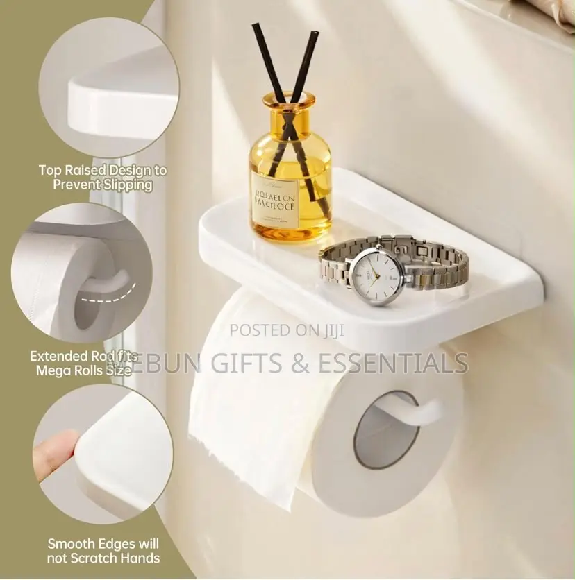 Toilet Tissue Holder With Shelf
